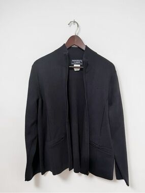 American Airlines by Lands End Navy Zip Front Cardigan size XL